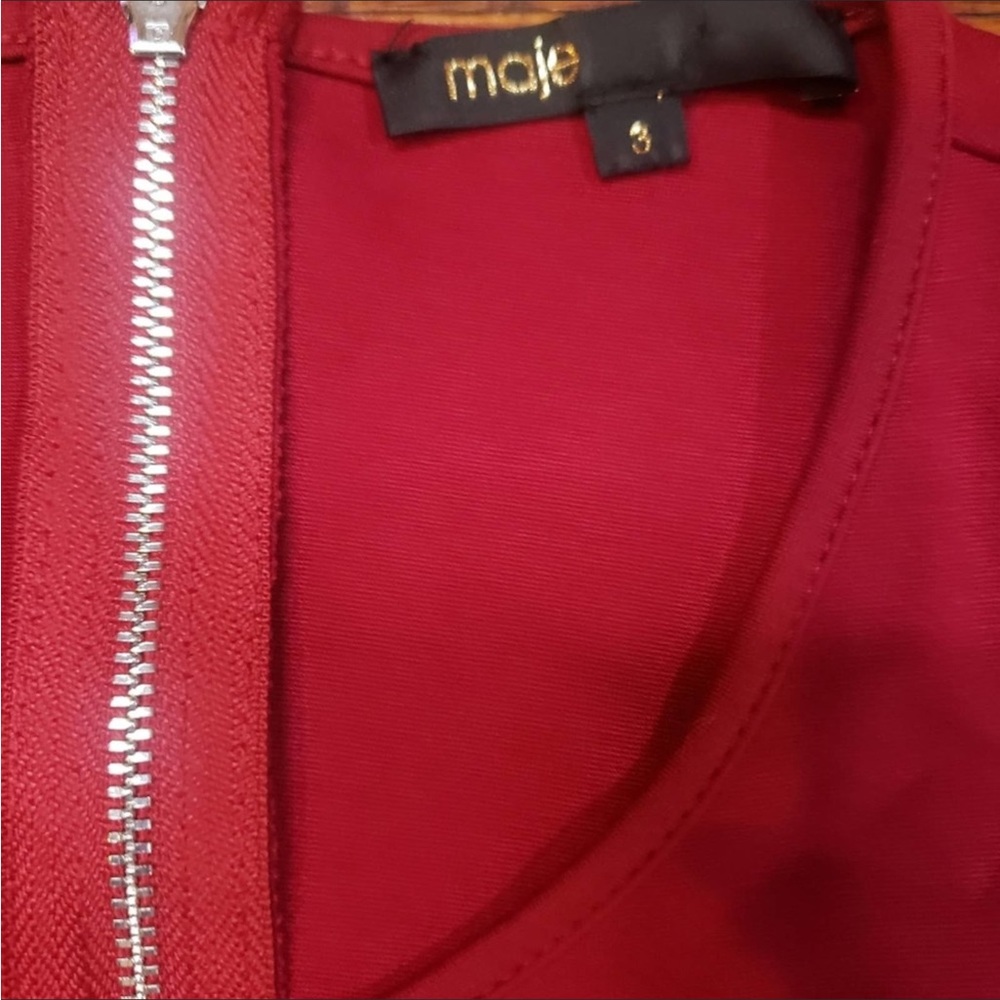 Maje Red Dress SZ 3 or large - Picture 3 of 5